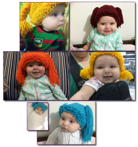 Collection of Cabbage Patch Baby Beanies